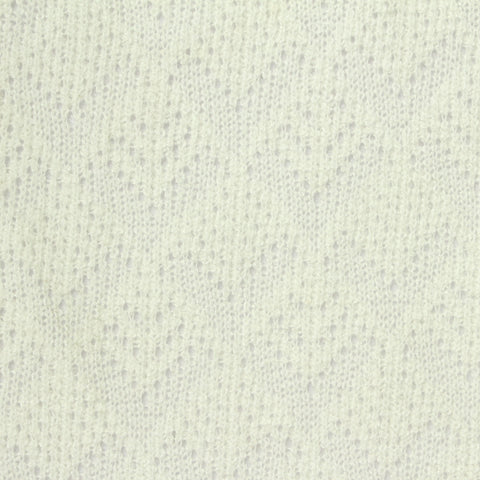 Cream Eyelet Chunky Knit, Viscose-Poly