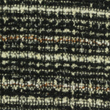 Black Horizontal-Stripe Bouclé, Poly-Cotton