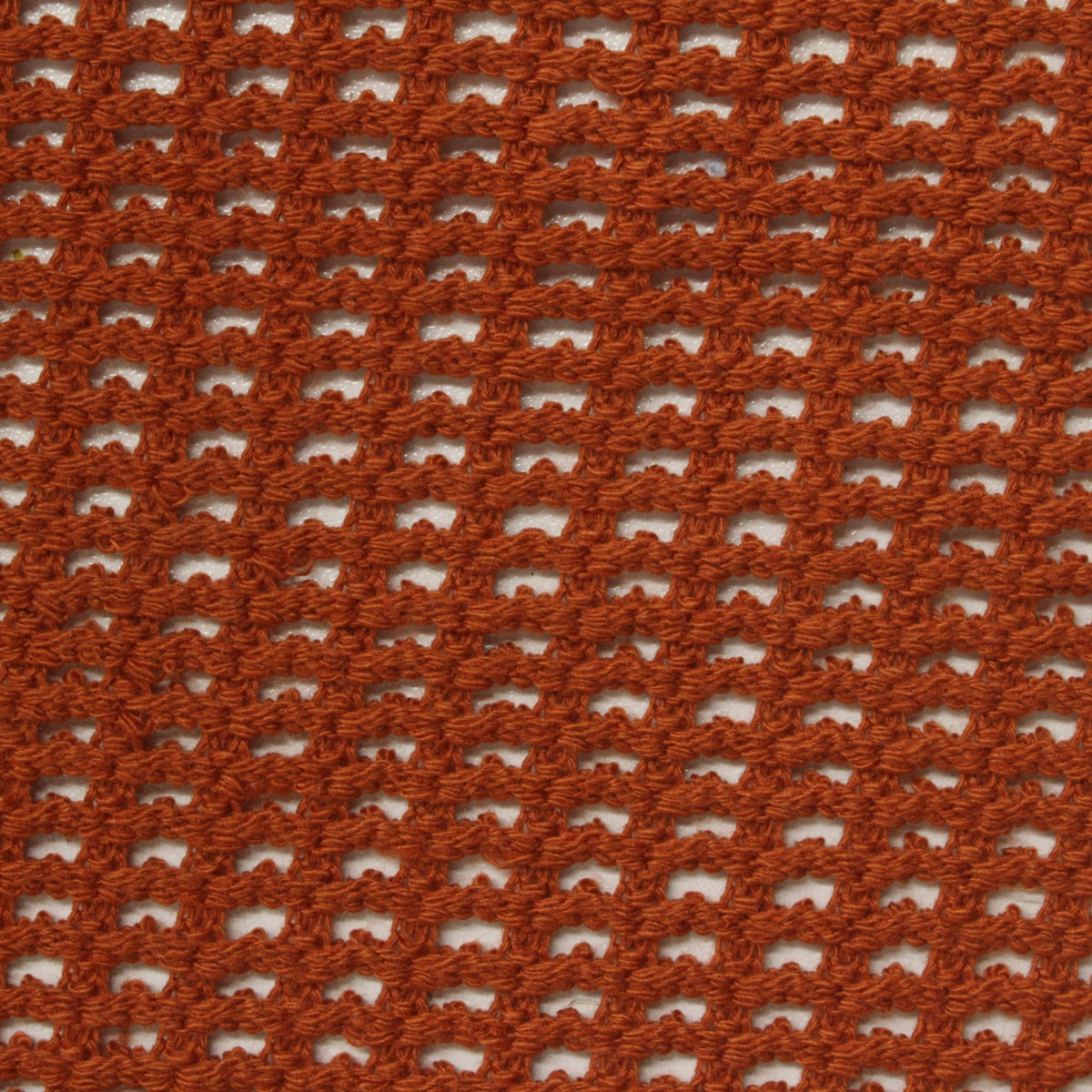 Orange Openwork Chunky Knit, Cotton-Poly