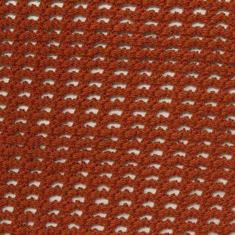 Orange Openwork Chunky Knit, Cotton-Poly