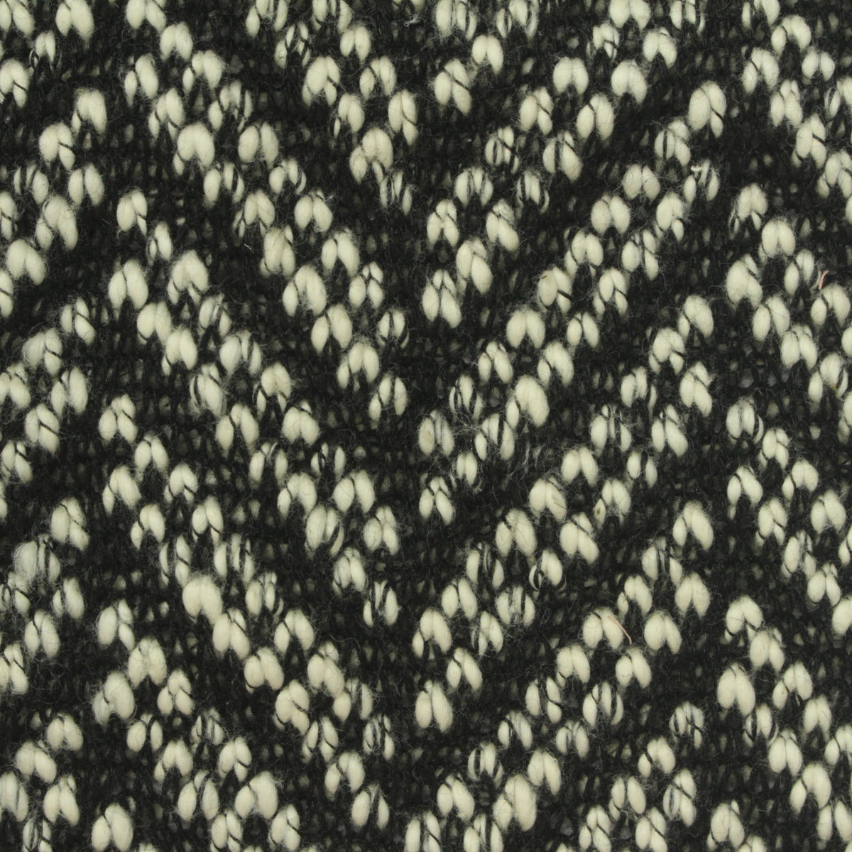 Black Textured Chunky Knit, Poly-Cotton