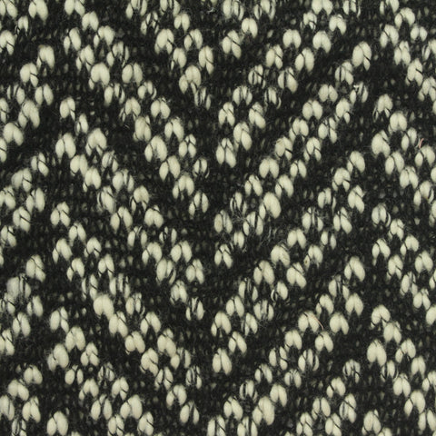 Black Textured Chunky Knit, Poly-Cotton