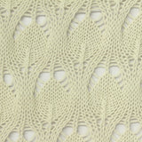 Cream Openwork-Leaf Chunky Knit, Poly-Cotton