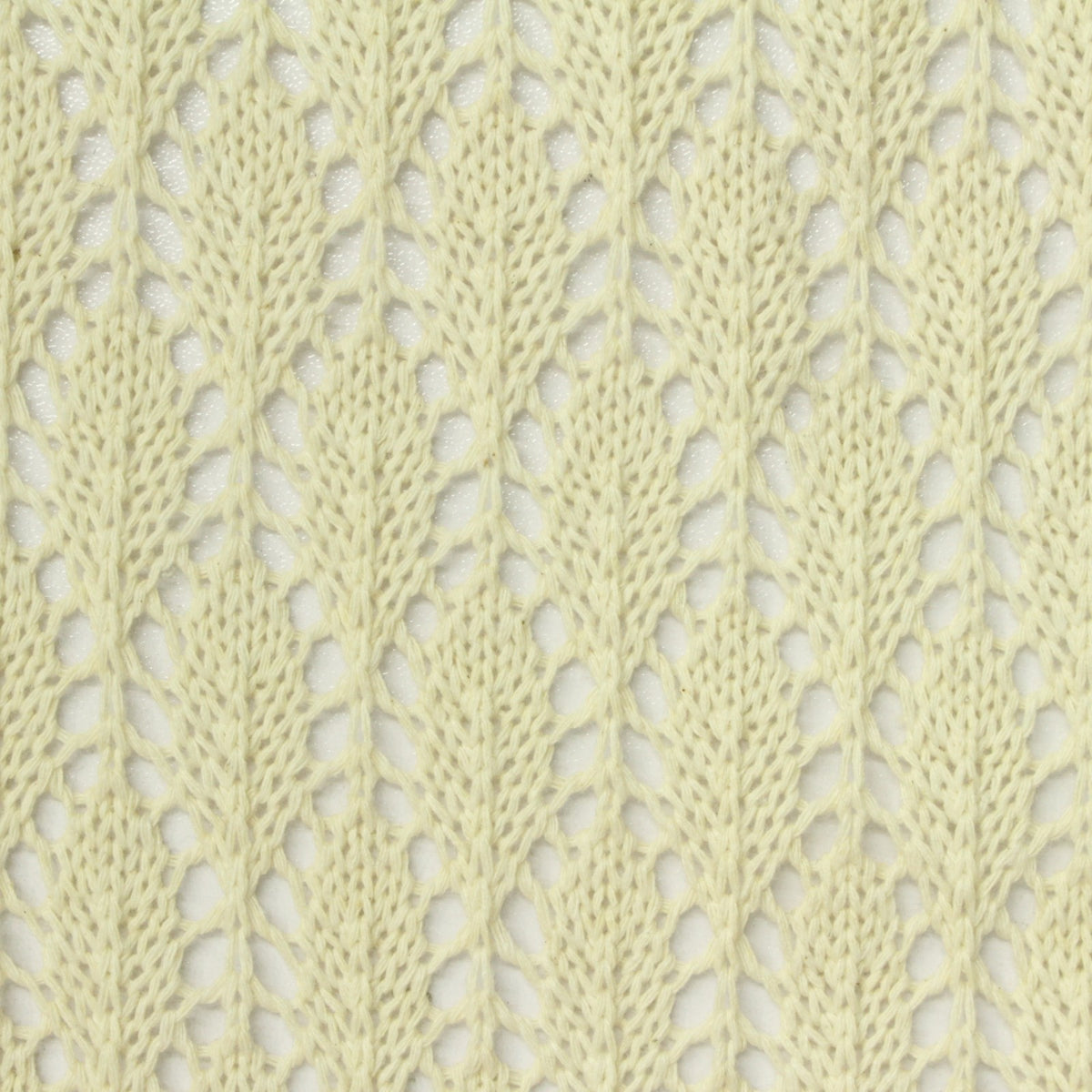 Light Cream Openwork Chunky Knit, Poly-Cotton