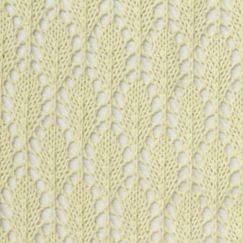 Light Cream Openwork Chunky Knit, Poly-Cotton