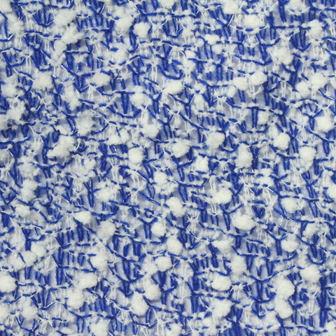 Jacquard Polyester Acrylic Metallic Chunky Knit Fabric, 142 gsm, 158 cm — Blue