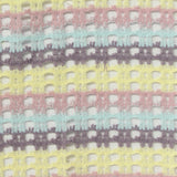 Pastel Yellow Horizontal-Stripe Chunky Knit, Polyester