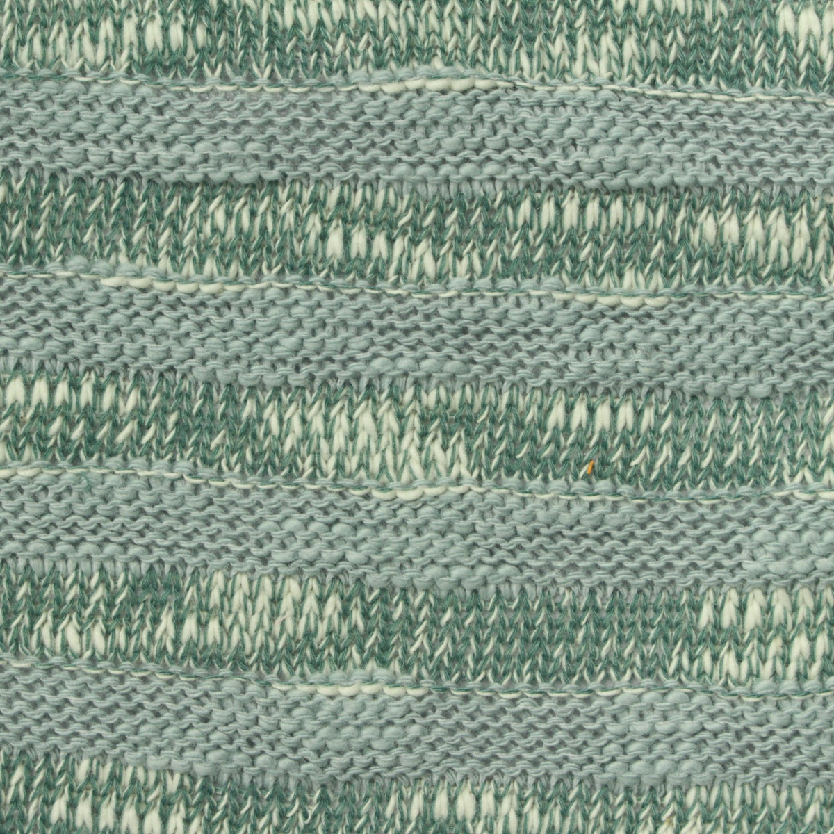 Light Blue-Green Marl Chunky Knit, Cotton-Poly