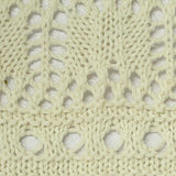 Cream Eyelet Chunky Knit, Poly-Cotton — texture
