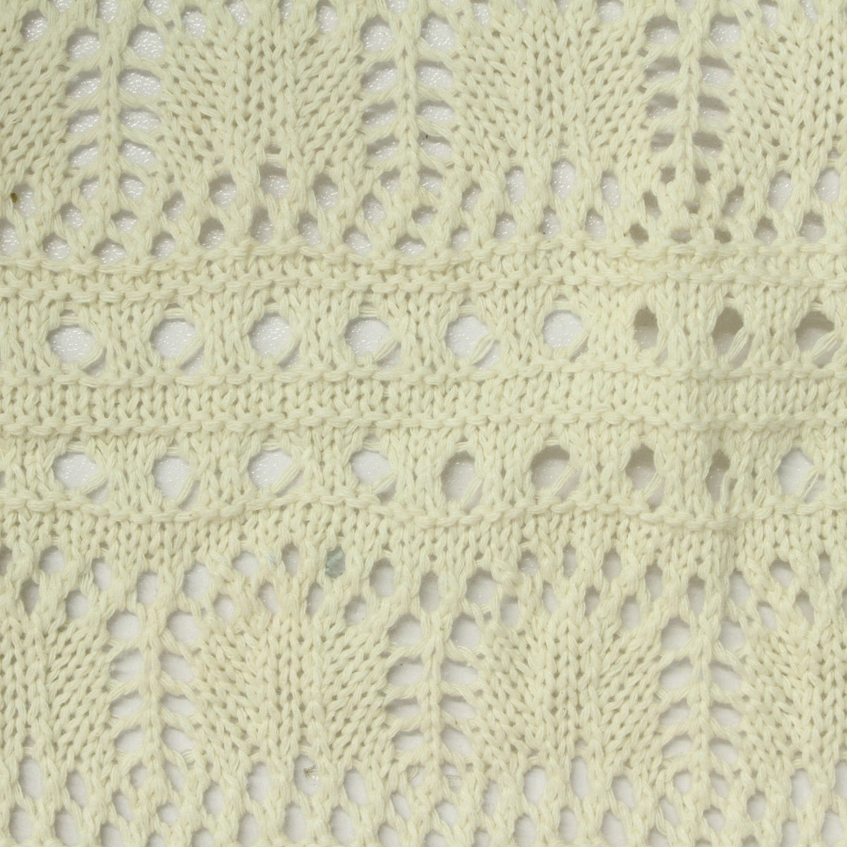 Cream Eyelet Chunky Knit, Poly-Cotton