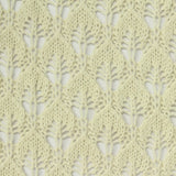 Cream Openwork-Leaf Chunky Knit, Poly-Cotton