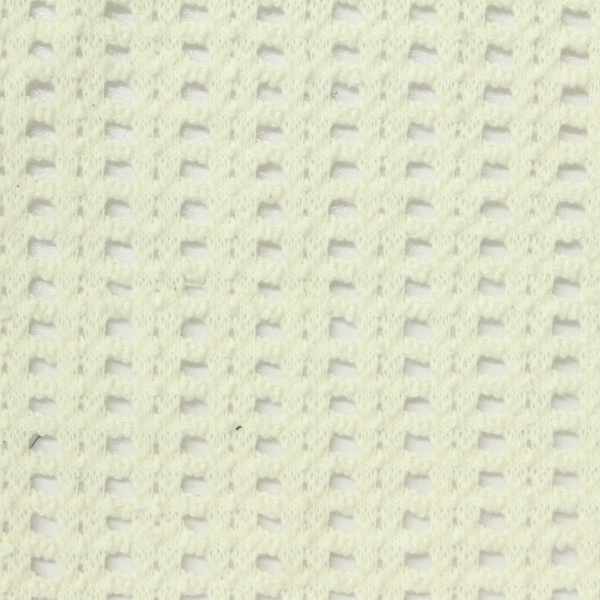 Cream Geometric Chunky Knit, Poly-Cotton, 310 gsm
