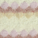 White Wavy-Stripe Chunky Knit, Polyester