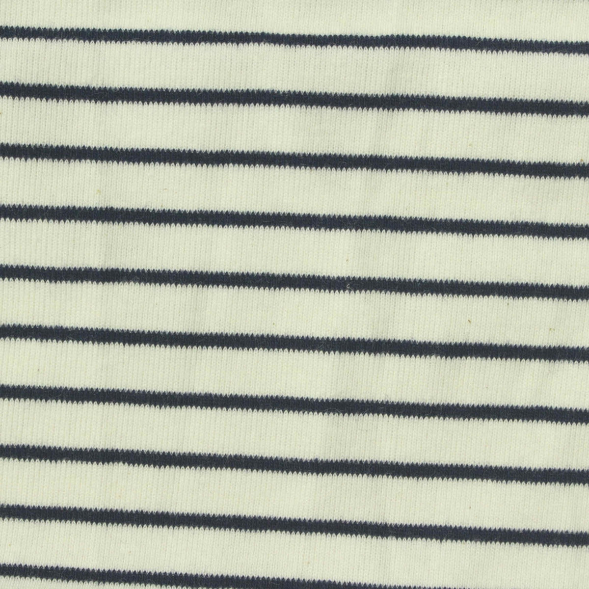 Beige Horizontal-Stripe Rib Knit, Cotton, 220 gsm