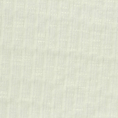 Slub Polyester Viscose Stretch Rib Knit Fabric, 185 gsm, 145 cm — White