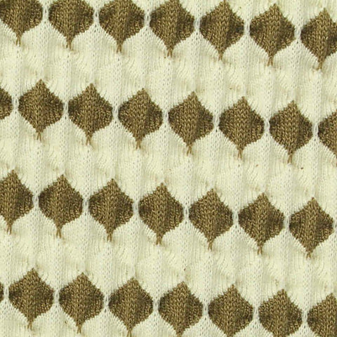 Brown Diamond Jersey Knit, Cotton-Poly