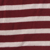 Red Horizontal-Stripe Knit, Poly-Viscose