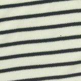 Black Horizontal-Stripe Scuba Knit, Poly-Viscose