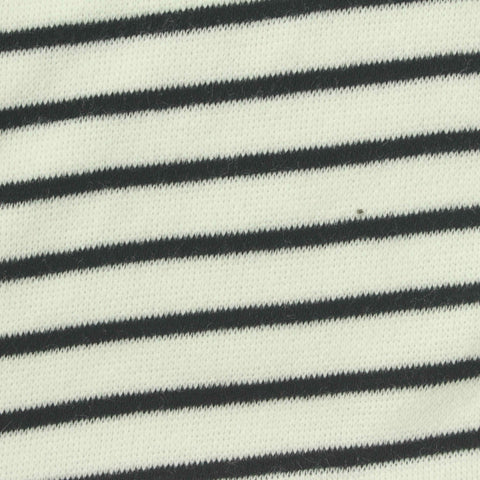 Black Horizontal-Stripe Scuba Knit, Poly-Viscose