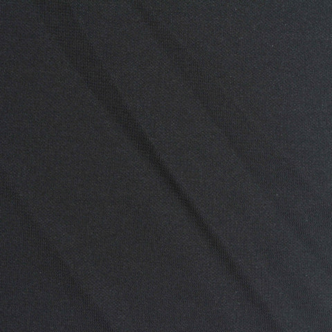 100% Polyester ITY Knit Fabric, 220 gsm, 150 cm — Black