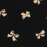 Printed 100% Polyester Woven Fabric, 150 gsm, 148 cm — Black