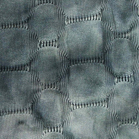 Blue-Grey Geometric Jersey Knit, Polyester