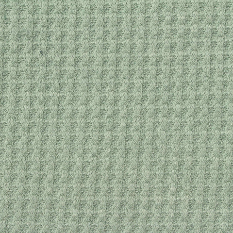Viscose Polyester Stretch Waffle Knit Fabric, 260 gsm, 158 cm — Green