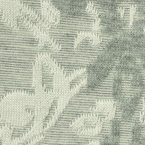 Grey Floral Pointelle Knit, Viscose-Poly