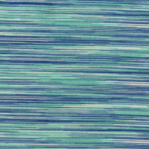 Blue Horizontal-Stripe Jersey Knit, Polyester, 180 gsm
