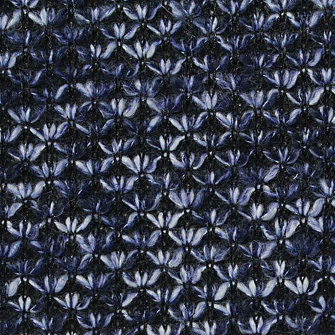 Blue Geometric Chunky Knit, Polyester, 300 gsm