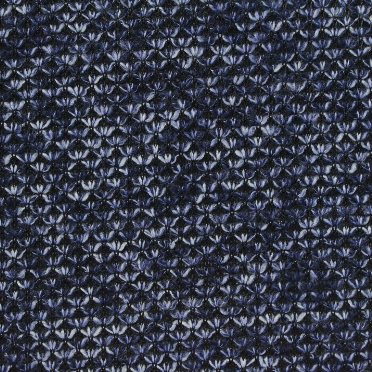 Blue Geometric Chunky Knit, Polyester, 300 gsm