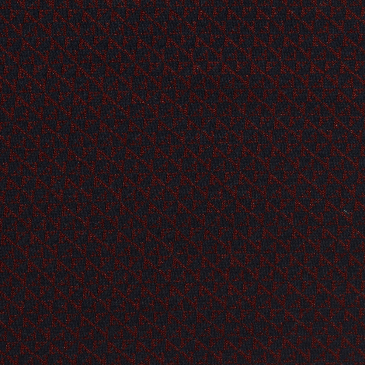 Dark Red Geometric Jersey Knit, Cotton-Poly