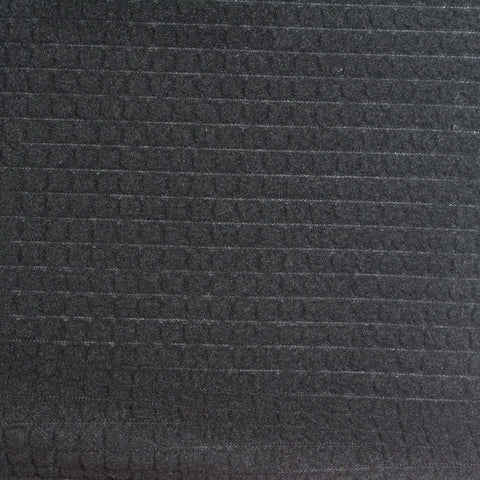 Dark Grey Grid Fleece, Polyester, 170 gsm