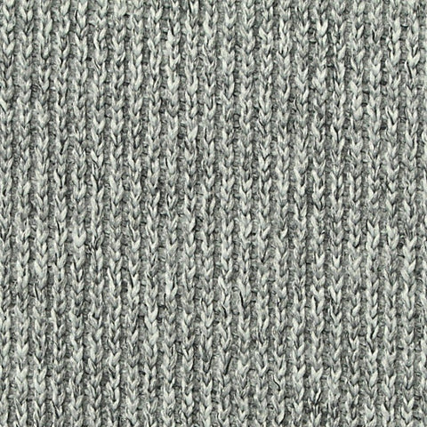 Grey Marl Rib Knit, Polyester, 380 gsm
