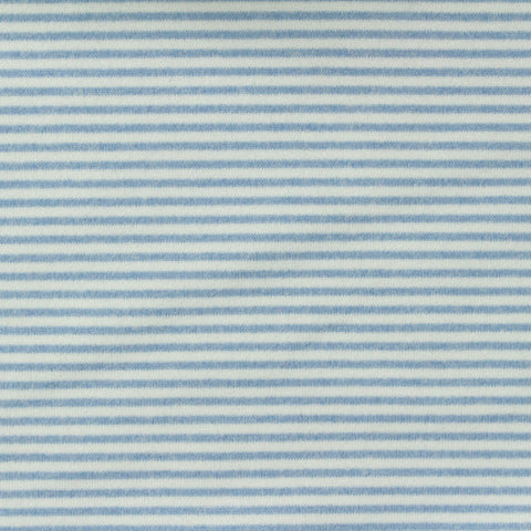 Light Blue Horizontal-Stripe Velvet, Polyester