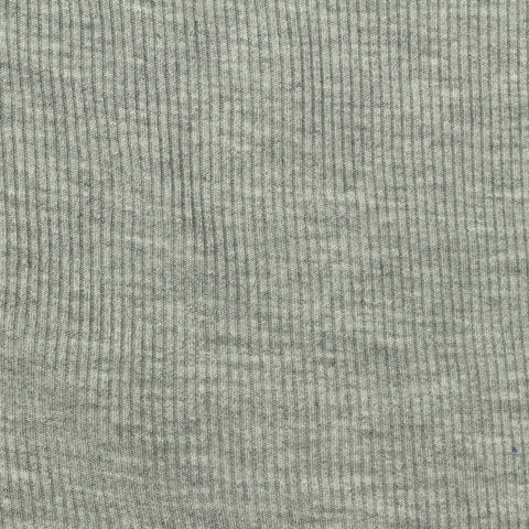 Light Grey Marl Rib Knit, Viscose, 230 gsm