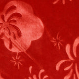 Red Tone-on-Tone Floral Velvet, Polyester