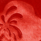 Red Tone-on-Tone Floral Velvet, Polyester — texture