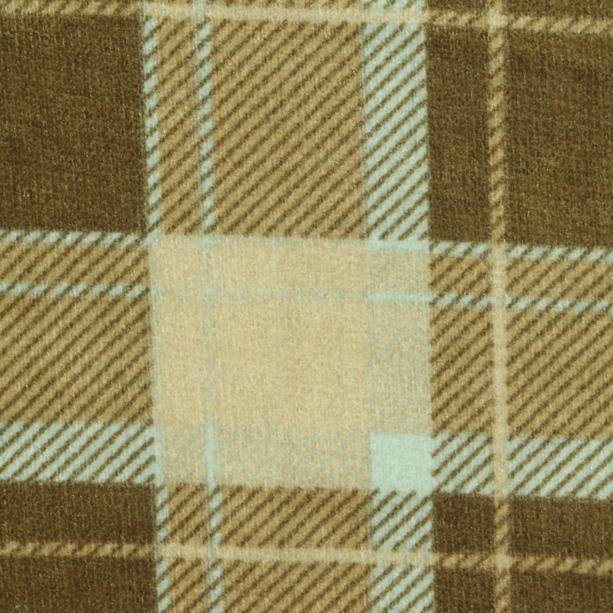 Brown Plaid Chenille, Polyester, 210 gsm