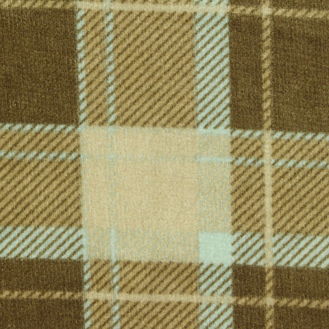 Brown Plaid Chenille, Polyester, 210 gsm