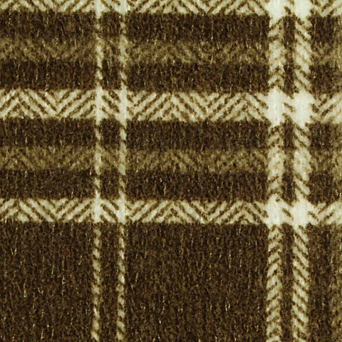 Brown Plaid Chenille, Polyester, 200 gsm