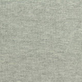 Light Grey Marl Rib Knit, Cotton-Poly