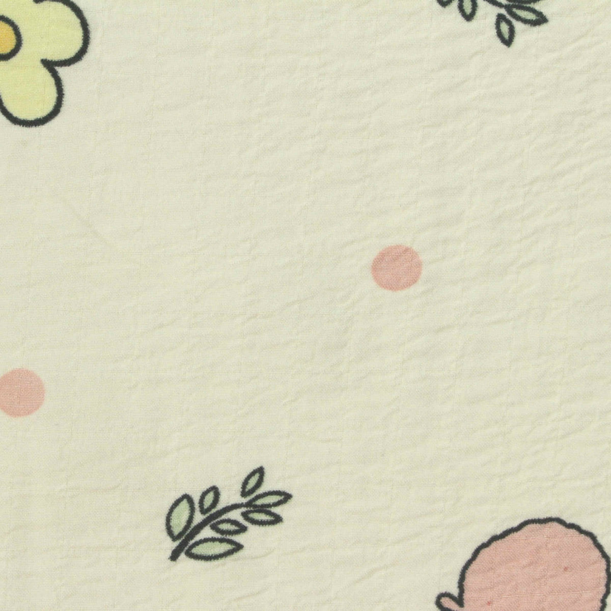 Yellow Flowers Woven, Polyester