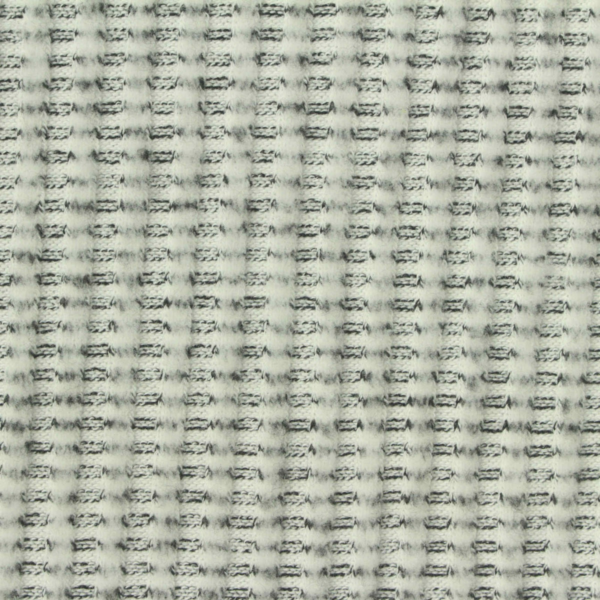 Striped Brushed Polyester Viscose Stretch Rib Knit Fabric, 260 gsm, 150 cm — White