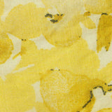 Yellow Floral Rib Knit, Viscose-Nylon — texture