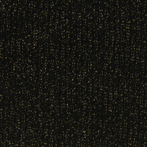 Black Marl Rib Knit, Viscose-Poly, 320 gsm
