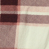 Cream Bold-Plaid Woven, Polyester — texture