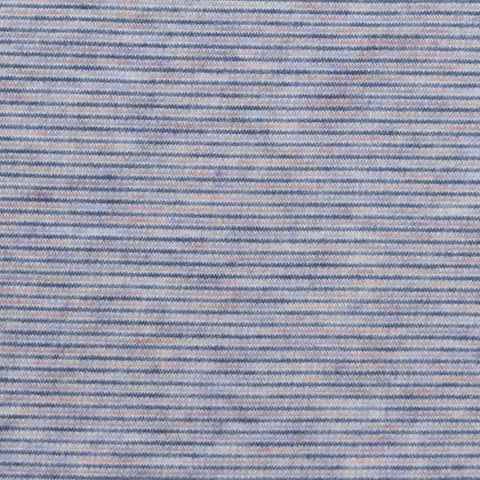 Blue Horizontal-Stripe Jersey Knit, Poly-Viscose, 220 gsm