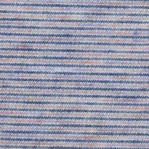 Blue Horizontal-Stripe Jersey Knit, Poly-Viscose, 220 gsm