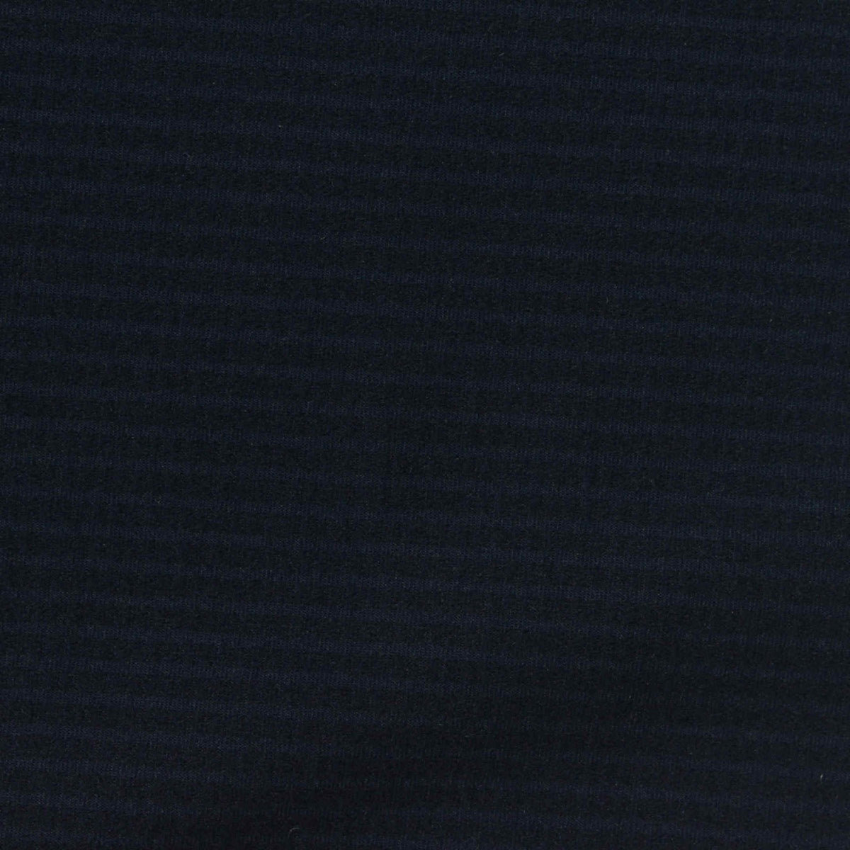 Striped Brushed Polyester Stretch Jersey Knit Fabric, 240 gsm, 165 cm — Navy